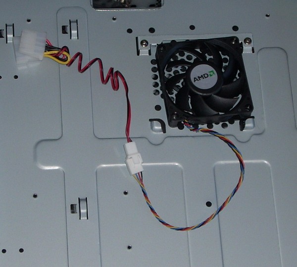 CPU underside fan close CPU underside fan close
