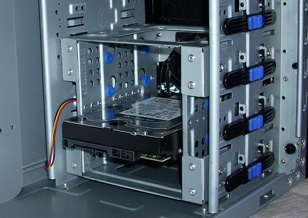 Hard Drive mounting location closeup Hard Drive mounting location closeup